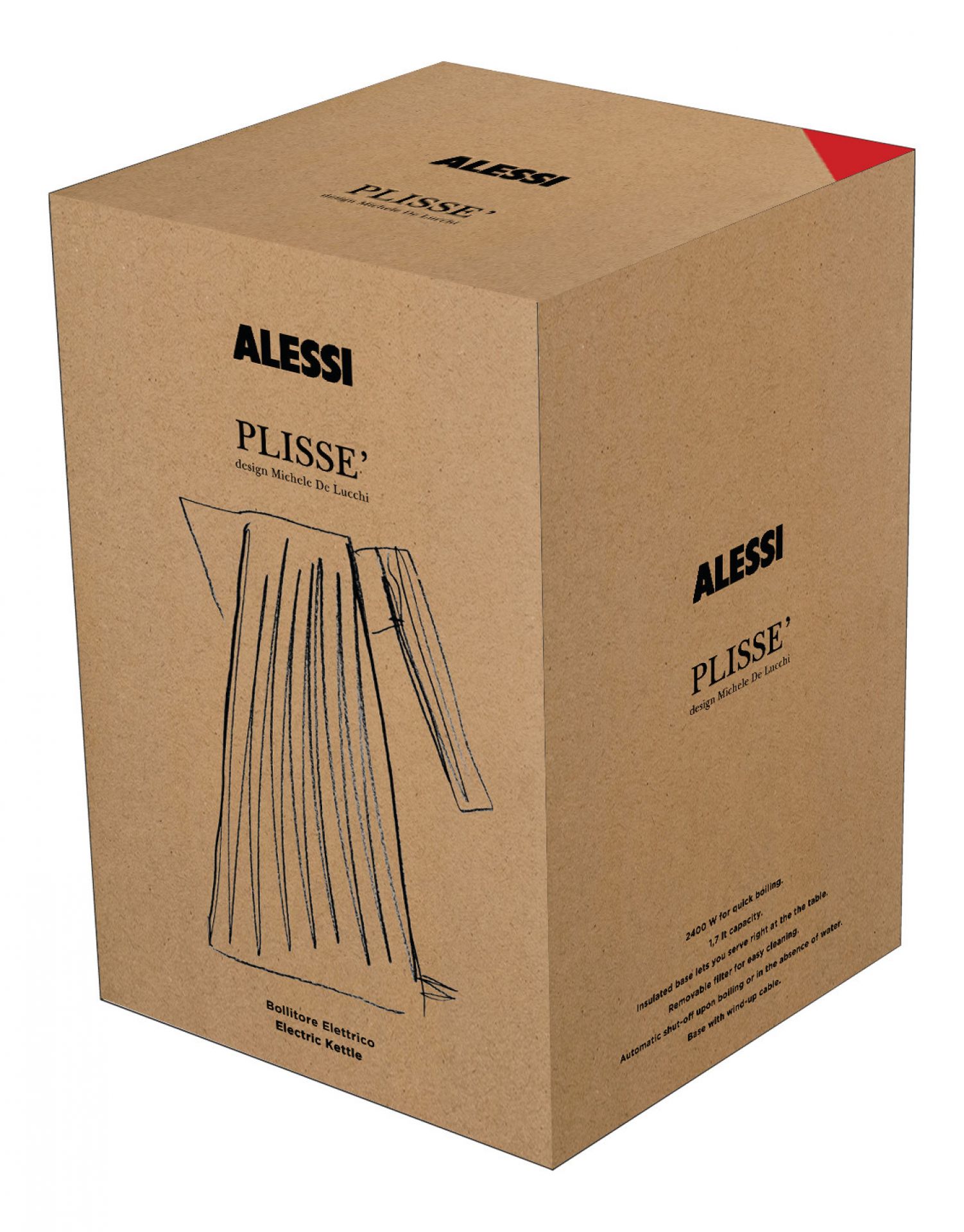 Plissé Water Boiler Alessi | red Plissé Water Boiler Alessi | red